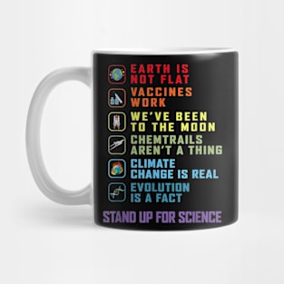 Earth Is Not Flat T-Shirt Stand Up For Science Teacher Mug